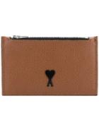 Ami Alexandre Mattiussi Zipped Cardholder - Brown