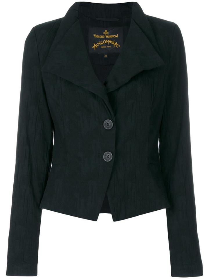 Vivienne Westwood Anglomania Wide Lapel Fitted Jacket - Black