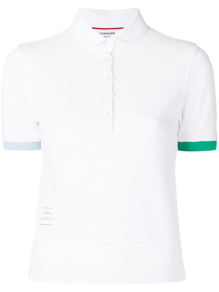 Thom Browne Piqué Collection Polo - White