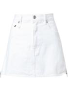 R13 Side Zip Mini Skirt - White