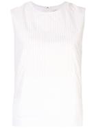 Hermès Vintage Stripe Sleeveless Vest - White