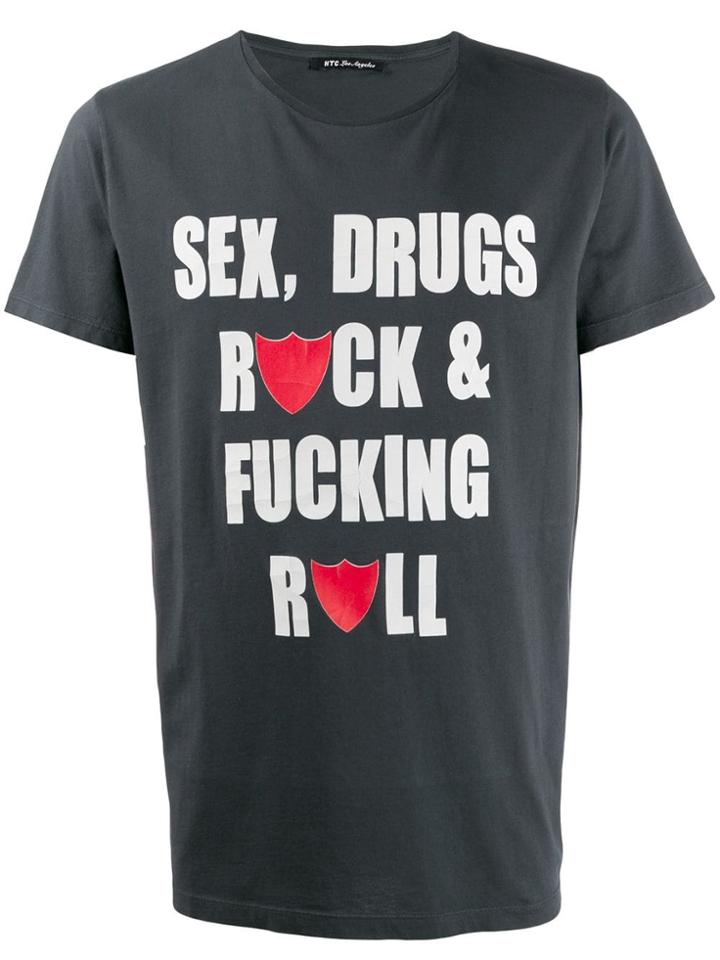 Htc Los Angeles Slogan T-shirt - Black