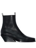 Ann Demeulemeester Slanted Wedge Ankle Boots - Black
