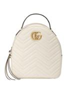 Gucci Gg Marmont Quilted Leather Backpack - White