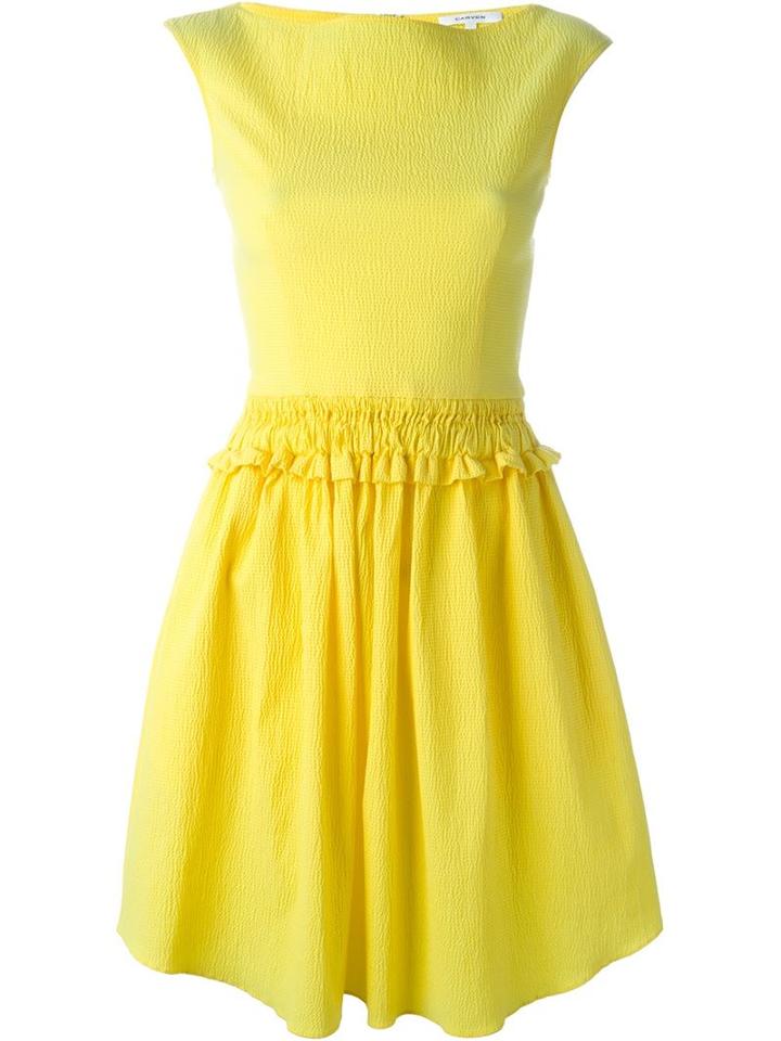 Carven Ruffled Waist Flared Dress