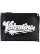 Valentino Document Signature Patch Case - Black