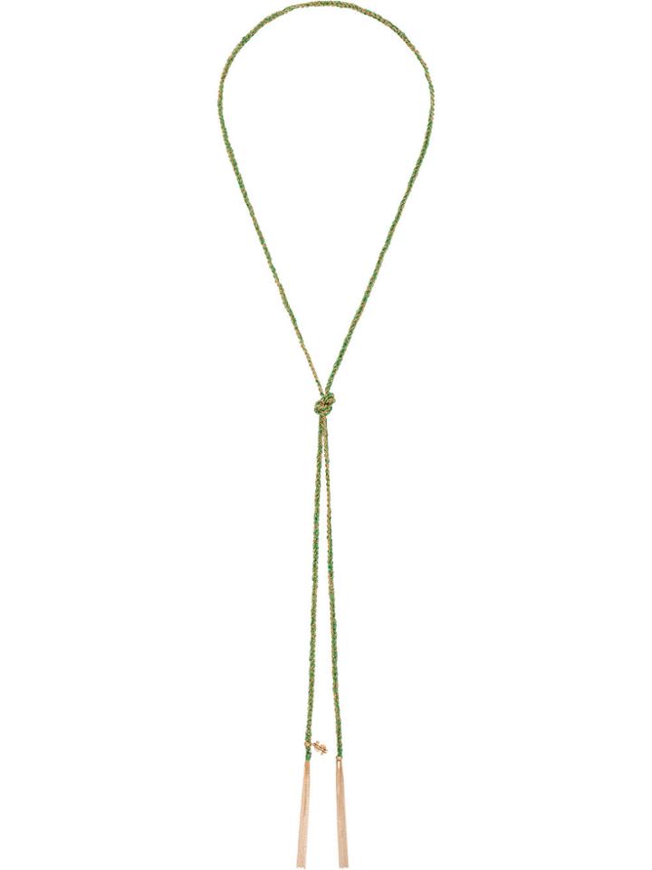 Carolina Bucci Green Money Charm Yellow Gold Lucky Necklace