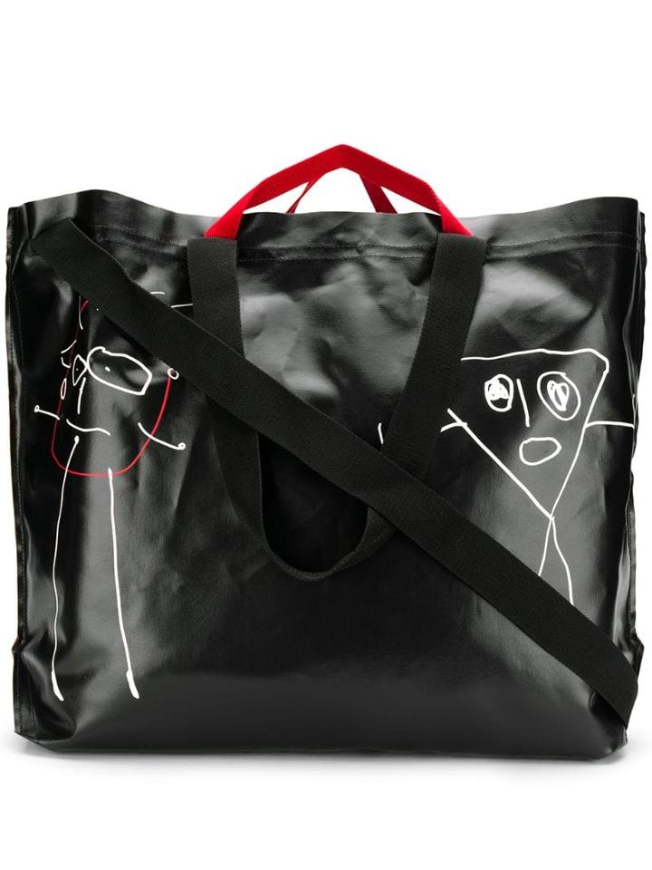 Plan C Sketch Shopping Tote - Black