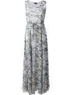 Twin-set Floral Maxi Dress, Women's, Size: L, Grey, Viscose