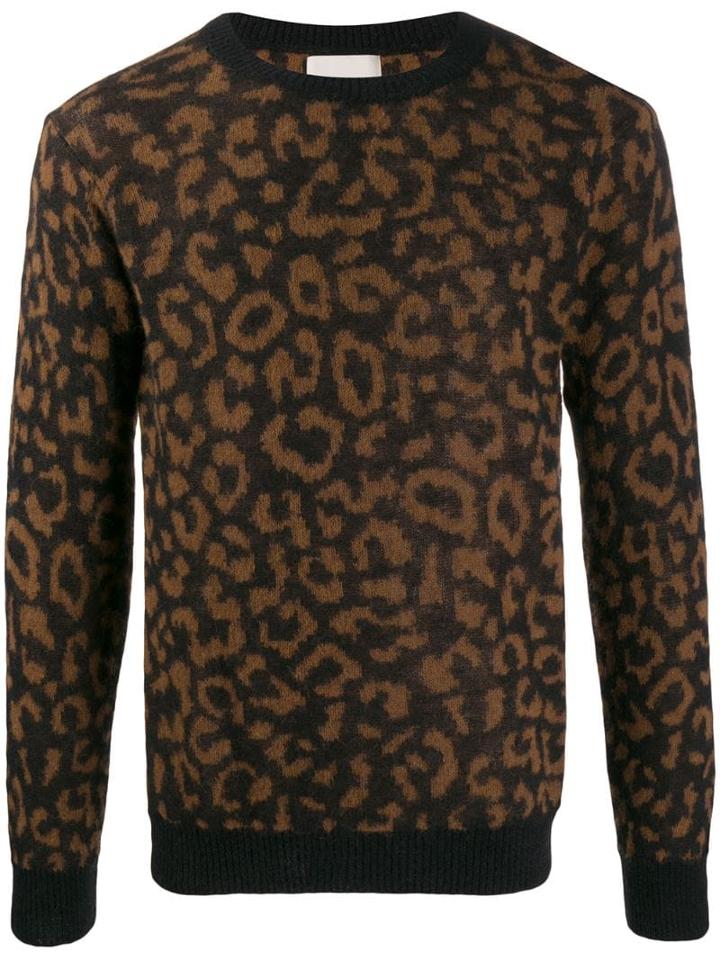Laneus Animal Knit Jumper - Black