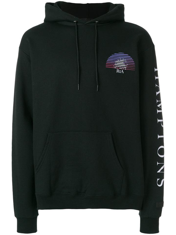 Rta Logo Patch Hooded Sweatshirt - Black