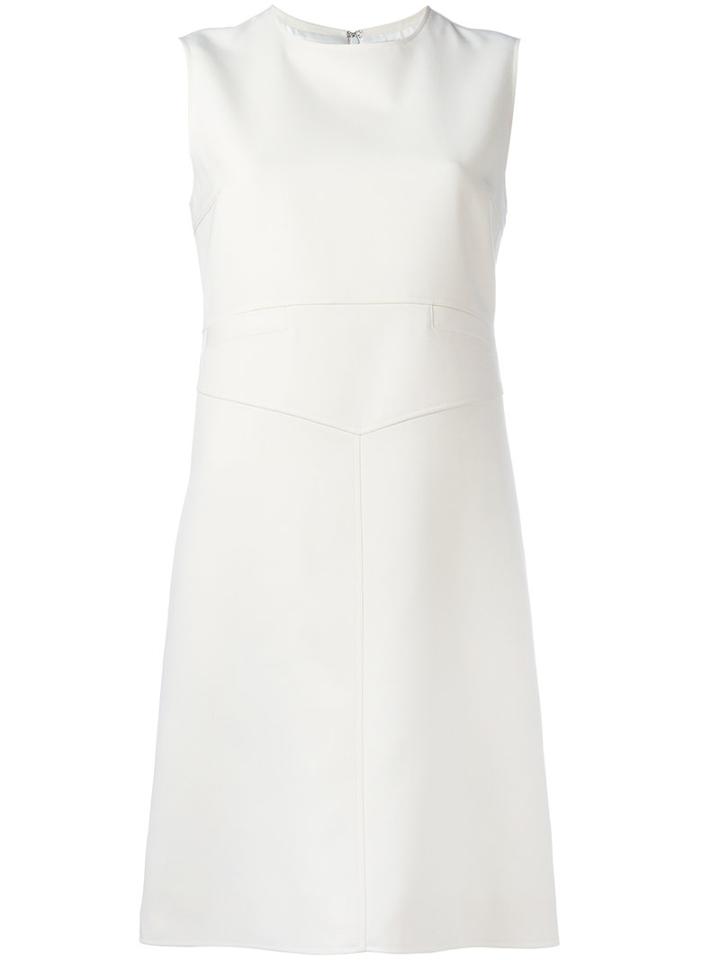 Courrèges - Sleeveless Dress - Women - Silk/acetate/cupro/wool - 34, White, Silk/acetate/cupro/wool