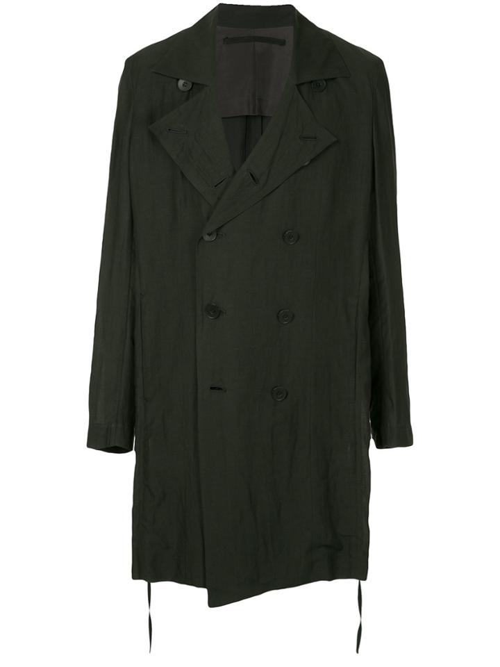 Julius Oversized Double-breasted Coat - Black