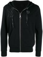 Philipp Plein Logo Drawstring Hoodie - Black