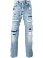 Dior Homme Distressed Jeans, Men's, Size: 33, Blue, Cotton