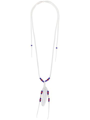 Takahiromiyashita The Soloist Feather Necklace - White