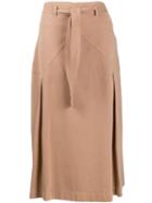 Peserico Mid-length A-line Skirt - Neutrals