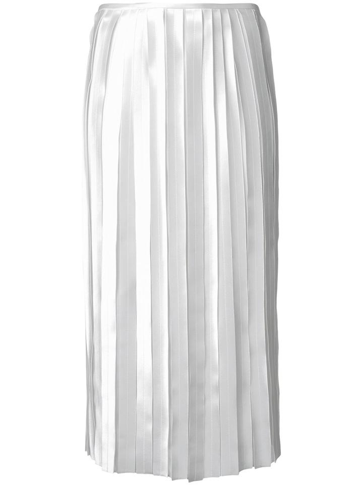 Dion Lee - Pleated Mid Skirt - Women - Polyester/spandex/elastane - 8, White, Polyester/spandex/elastane