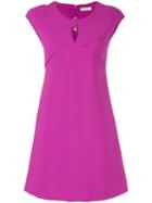 Versace Collection Keyhole Detail Dress, Women's, Size: 42, Pink/purple, Polyester/spandex/elastane/cotton