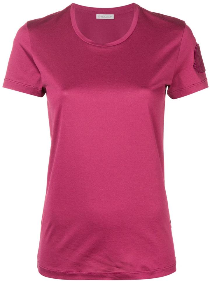 Moncler Round Neck T-shirt - Pink & Purple