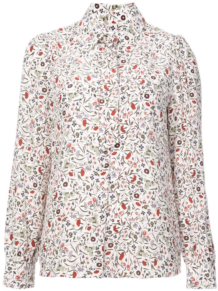 Frame Denim Floral Print Shirt - White