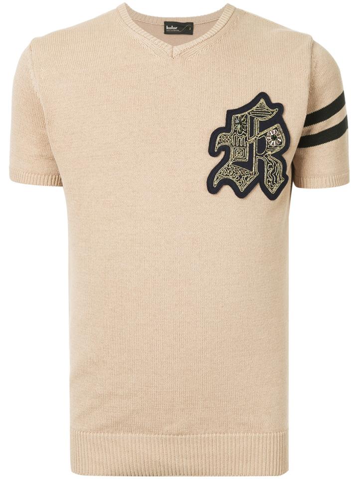 Kolor Chest Logo T-shirt - Brown