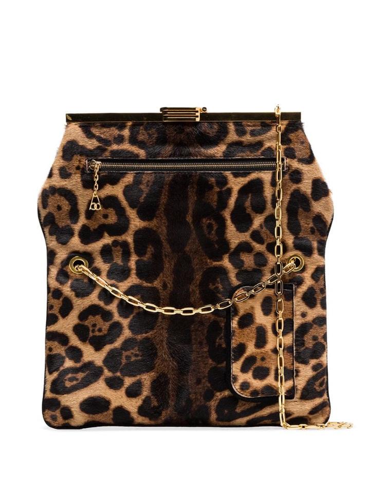 Bienen Davis Pm Leopard Print Haircalf Bag - Brown