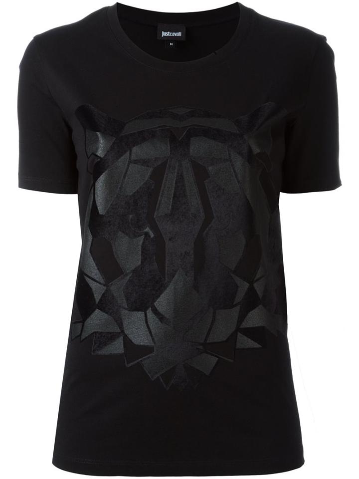 Just Cavalli Tiger Print T-shirt, Women's, Size: Xs, Black, Cotton