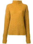 Le Ciel Bleu Turtleneck Jumper, Women's, Size: 36, Yellow/orange, Silk/mohair