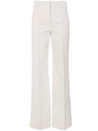 Rockins Velvet Look Flared Trousers - Green