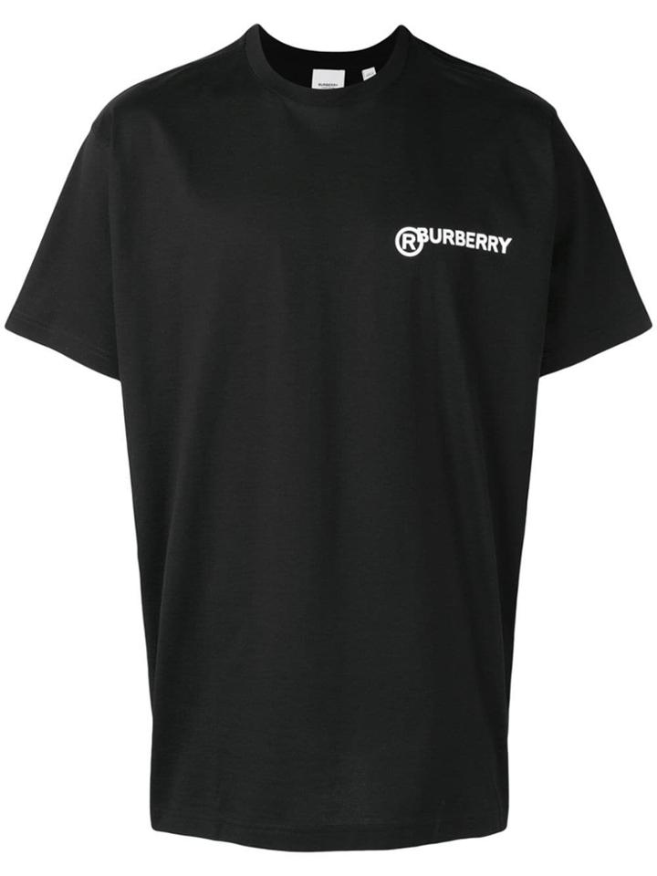 Burberry Logo Print Oversized T-shirt - Black