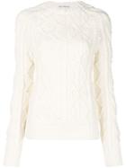 Paco Rabanne Cable-knit Jumper - White