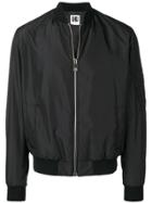 Les Hommes Urban Zipped Bomber Jacket - Black