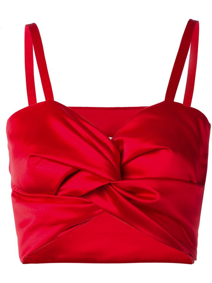 Twist Top - Women - Polyester - S, Red, Polyester, Sadie Williams