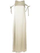 Fabiana Filippi Sleeve Ties Maxi Dress - Neutrals