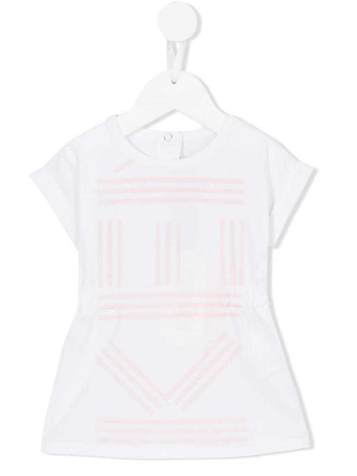 Kenzo Kids - Logo Print Dress - Kids - Cotton/spandex/elastane - 6 Mth, White
