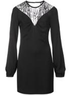 Roberto Cavalli Floral Lace Detail Dress - Black
