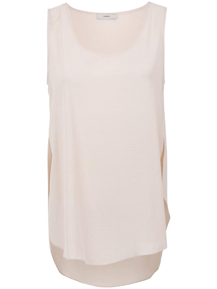 Egrey Curved Hemline Tank Top - Nude & Neutrals