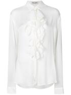 Saint Laurent Ruffle Placket Shirt - White