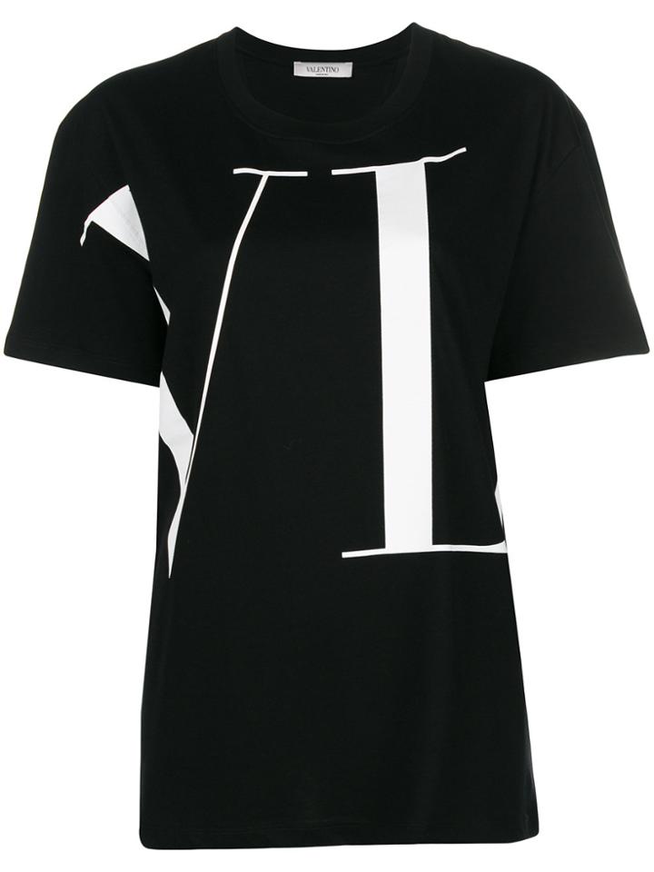 Valentino Vltn Longline T-shirt - Black