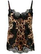 Dolce & Gabbana Leopard Print Camisole Top - Brown