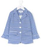 Simonetta - Striped Blazer - Kids - Cotton/polyamide - 4 Yrs, White