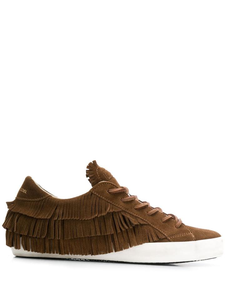 Philippe Model Fringe Detail Sneakers - Brown