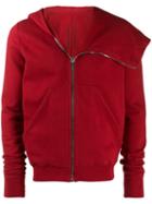 Rick Owens Drkshdw Jacket With Oversized Hood - Red