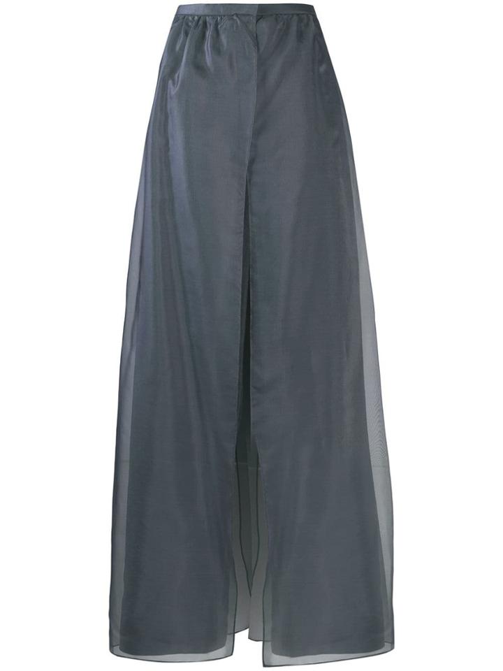 Giorgio Armani Overlapping Organza Panels Trousers - Grey