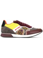 Etro Contrast Lace Up Trainers - Multicolour