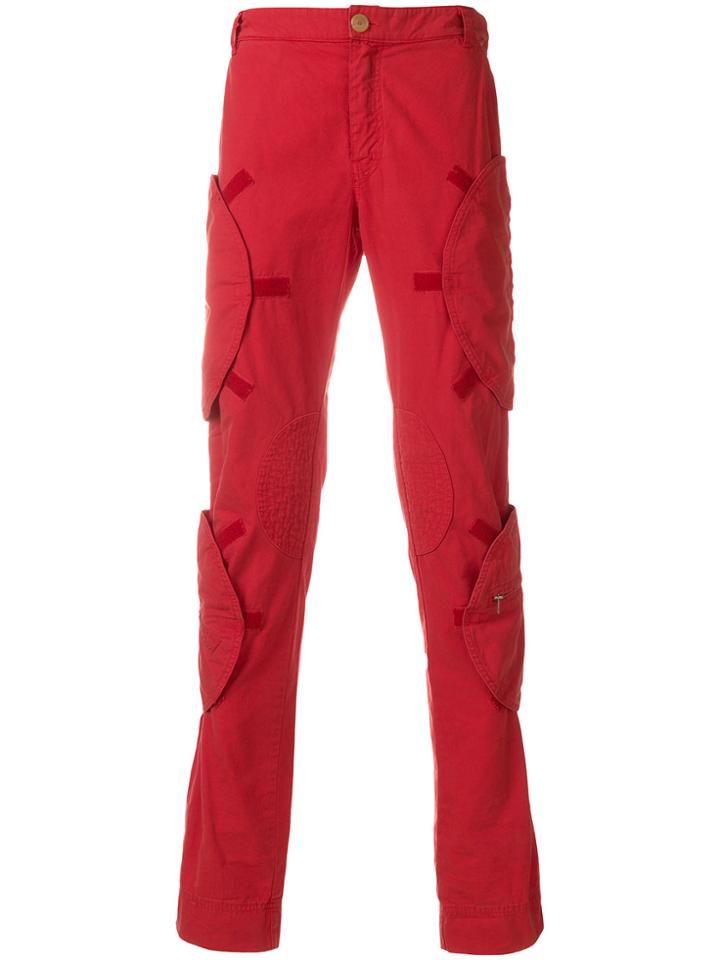 Walter Van Beirendonck Vintage Slim Cargo Trousers - Red