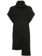 Derek Lam Oversized Turtleneck Tunic With Asymmetrical Hem - Black