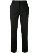 Kiltie - Cropped Trousers - Women - Cotton/spandex/elastane - 44, Black, Cotton/spandex/elastane