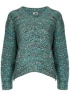 H Beauty & Youth Mesh Knit Sweater - Green